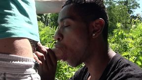 3 sexy straight twink sucked by gay ebony in public cruising outdoor