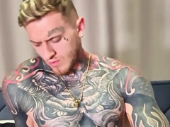 Tall Hunk Guy Ryan Moore masturbates