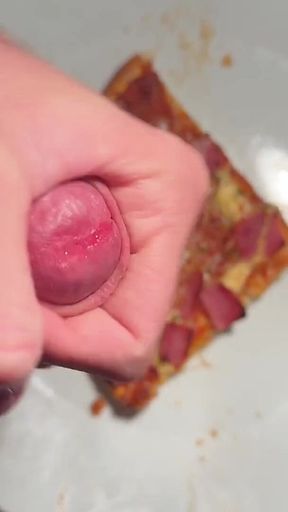 Twink Squirt on His Pizza