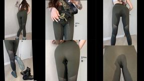 Locked Out & Leaking: Wetting My Leggings until Toilet is busy