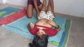 Indian Bhabhi in Red Shorts and White Pants Fucked