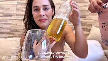 Lauren Phillips, I react as she gets fucked in her ass and swallows pee, and my stepdad makes me drink 2 liters of dark yellow!!4k