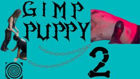 Gimp puppy worships Goddess & Empress’s feet while getting flogged and a ruined orgasm