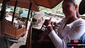 Elephant riding in Thailand with teen couple who had sex afterwards