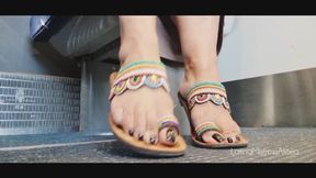 Travelling with sandals