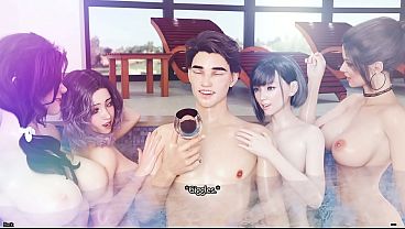 Freshwomen 1 - 4 Girls and 1 Lucky Guy Enjoy a Wild Nude Party