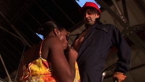 melvina raquel is a black british beauty that fucks in a broken down car