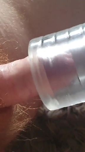 Stepson Edges Stepdaddy with Suck Machine