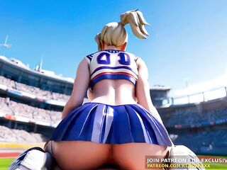 CG Animation : Overwatch - Compassion Cheerleader Uniform Fuked In Football Stadium Uncensored Anime