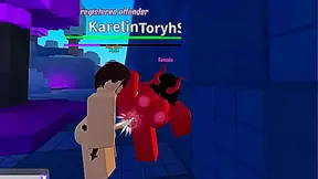 Playing cumbat warriors ( Roblox )