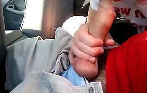 young twink sucks dick in car and swallows