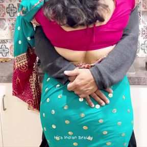 Big Boobs Married Indian wearing Saree