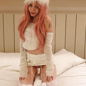 Straight-jacket Babe with Pink Hair