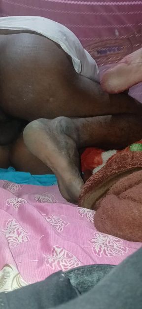 Desi Wife's Pussy Was Torn Apart at Night with Her Legs up and Blue Panties Aside - Payal Wali Tight Pussy Hindi Audio
