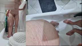 Hard Bathtub Fuck with Facial and Pee Escalates