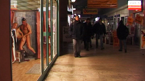 Horny couple fucking anal at the shopping mall