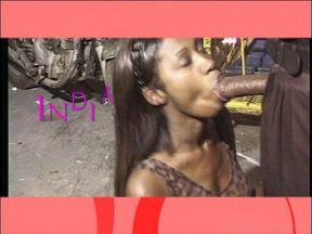 Hot Ebony Sucks Black Cock