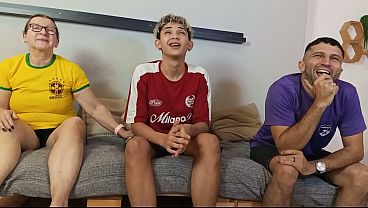 watching a game with friends