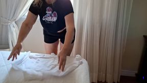 Very horny crown stepmom showing off