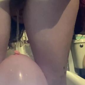 Filthiest N Kinkiest Video yet! Where I Use Anal Beads to Trigger a Massive Piss Onto a Balloon Between My Legs