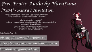 FREE EROTIC AUDIO - Kiara's Invitation [Fate Grand Order] [Seduction] [Massaging] [BreastJob] [Fem-D