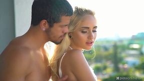 Beautiful angel Naomi Woods is making love with her new admirer