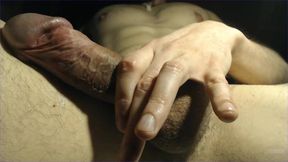 Gentle dick massage close-up