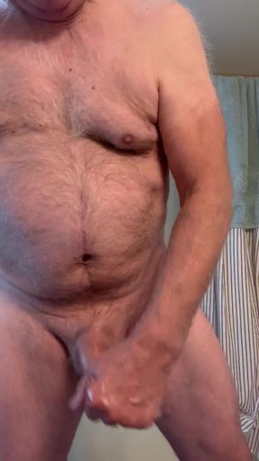 Handsome married Dad cumming and licking it up for the camera.  .