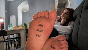 Lisa Completely Ignores Her Pathetic Foot Fetishist POV Humiliation and cum on foot
