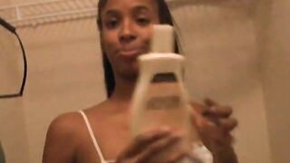 DAGFS - Naughty ebony gf Stephine sensual fetish handjob
