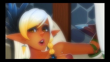 Best Elf [ HENTAI game ] Ep.1 sexy competition of dark and tanned elf !