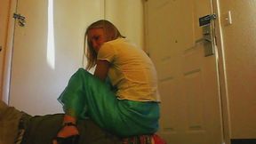 long blue skirt smother