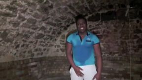Fucked by the xxl cock of black boy in basement