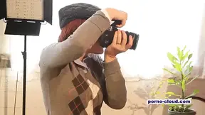 Lesbian models play with camera and each other's drenched pussies