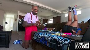 nerd girl shanice luv fucks geek shaundam to make a porno and put it on xvideos
