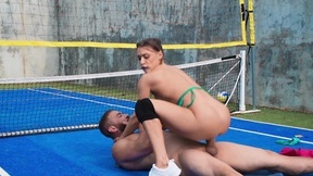 Busty volleyball slut Josephine Jackson gets pounded outdoors