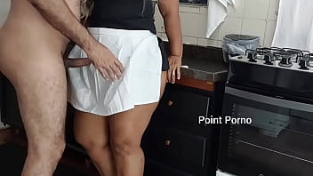Ebony Latina maid gets fucked in all holes