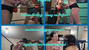 Topless Boxing Sassy vs Peyton