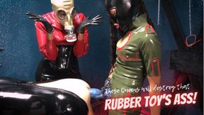 Three Latex Queens Fucking and Fisting a Rubber Toy Slave in the Ass Part 1 (720 EN-sub)