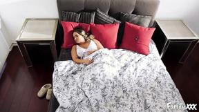 ”Horny Cali Carter takes a hard dick in the morning”