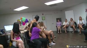 Sexy Office Babes Sucking Cock in Business Skirts