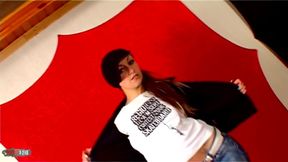 Krystal Wallas Sexy French Babe with Bigtits Making a Hot Strip