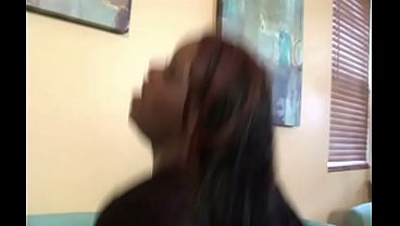 Hot black chick Brandi Coxx gets banged by a huge black cock