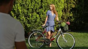 ”Fake titted babe Kaisa Nord takes on a big cock in the garden”