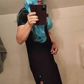 First time dressed as a girl, maximum arousal of a slut