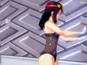 Smash Stars Mythra & Pyra watch Morag's mandatory gangbang at the Radiant Beach