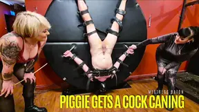 Piggy Gets a Cock Caning
