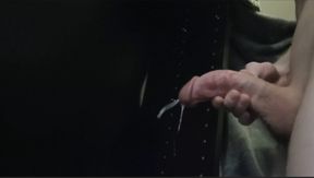 Monstrous cock spraying a five-day load.