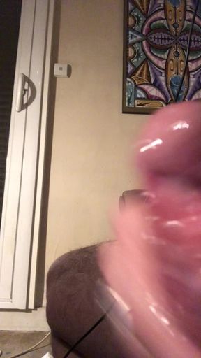 Ladies, look at !? ... View of my swollen glans and stiff cock... With a fat, creamy spittle !? ... Feel free to comment