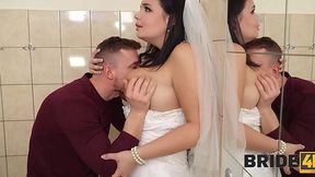 A big-boobed bride cheats on her husband right after the wedding with a stranger.